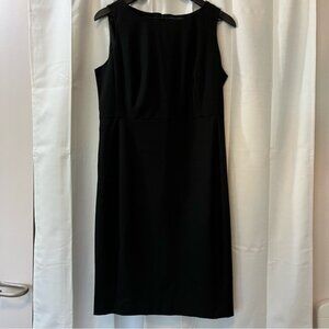 Lands’ End Black Structured Midi Dress - Size 10P